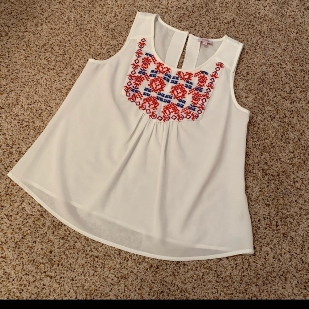 Pixley for Stitchfix Sleeveless Embroidered Top